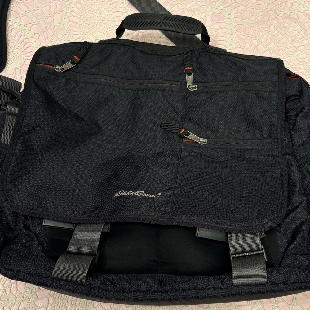 Eddie Bauer Black Messenger Bag